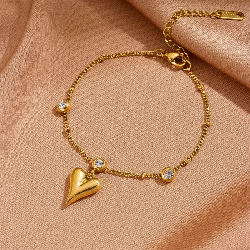 Studded Heart Bracelet & Anklet