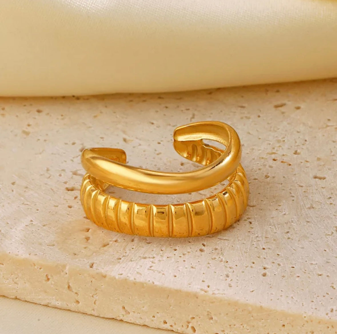 Chunky adjustable ring