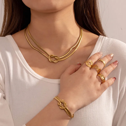 Double Layered Snake Necklace