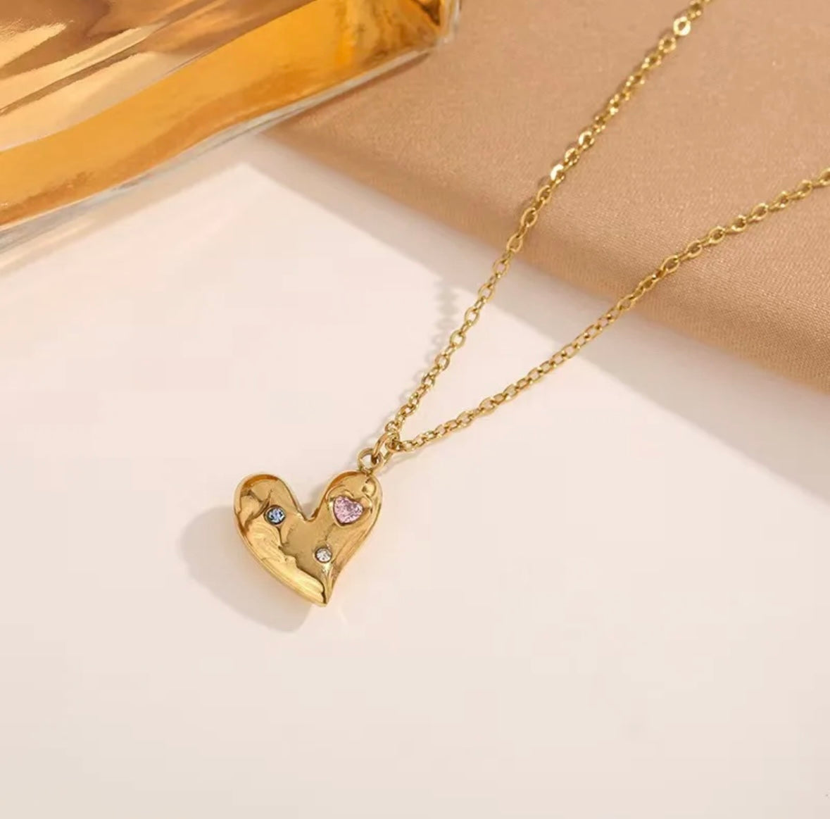 Studded heart neckpiece