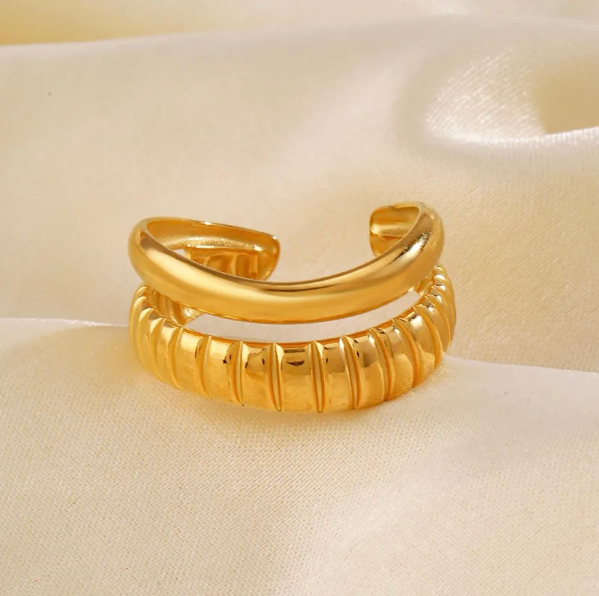 Chunky adjustable ring