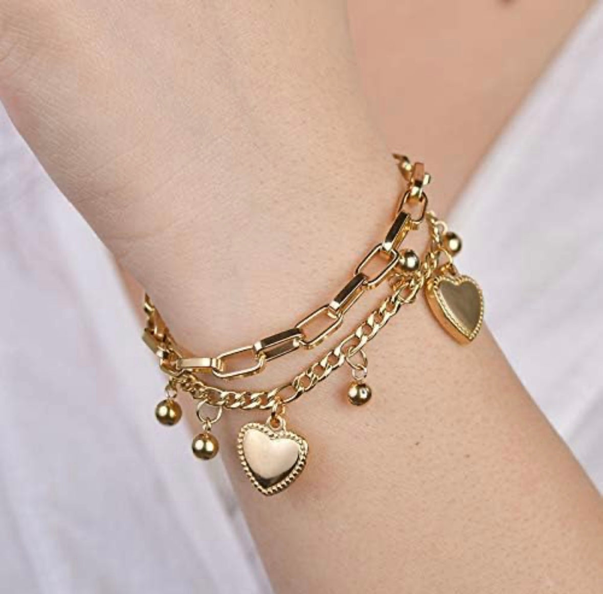 All over heart bracelet