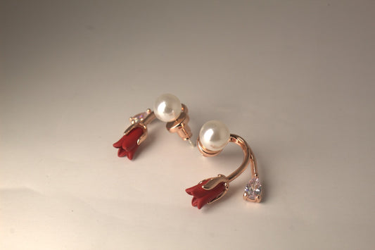 Rose Pearl Earrings